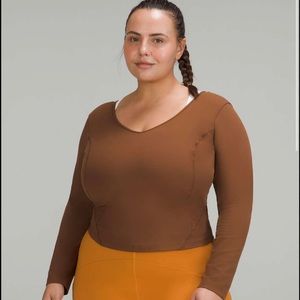 Lululemon Long Sleeve Align Top Size 14 Roasted Brown